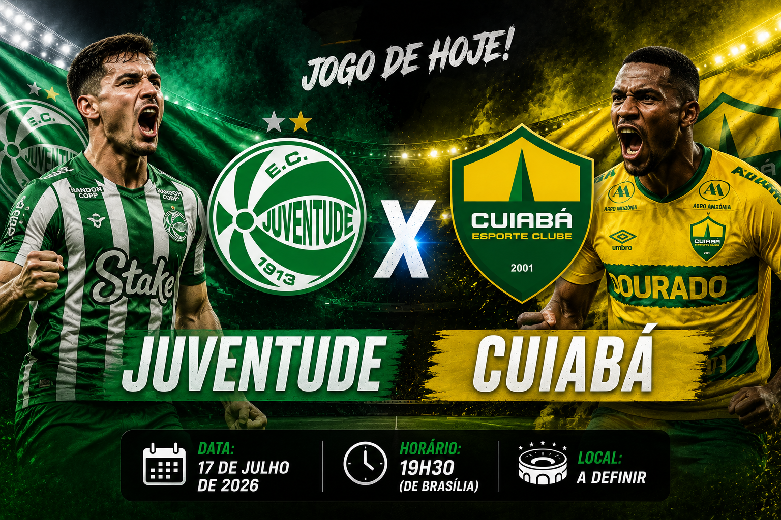 Juventude x Cuiabá: horário, onde assistir e tudo sobre o duelo pela Série A
