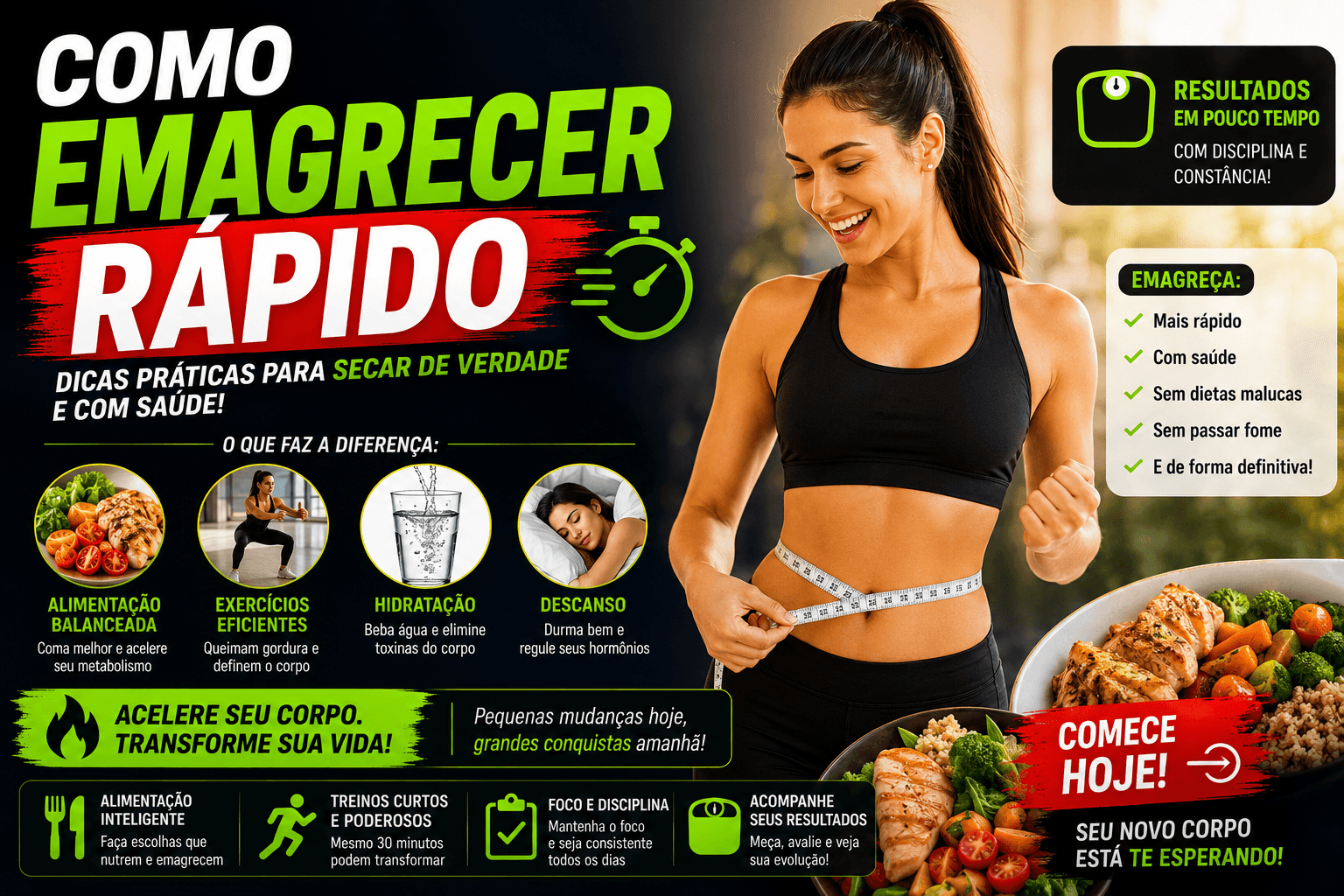 Como emagrecer rápido: veja hábitos que ajudam a perder peso com saúde