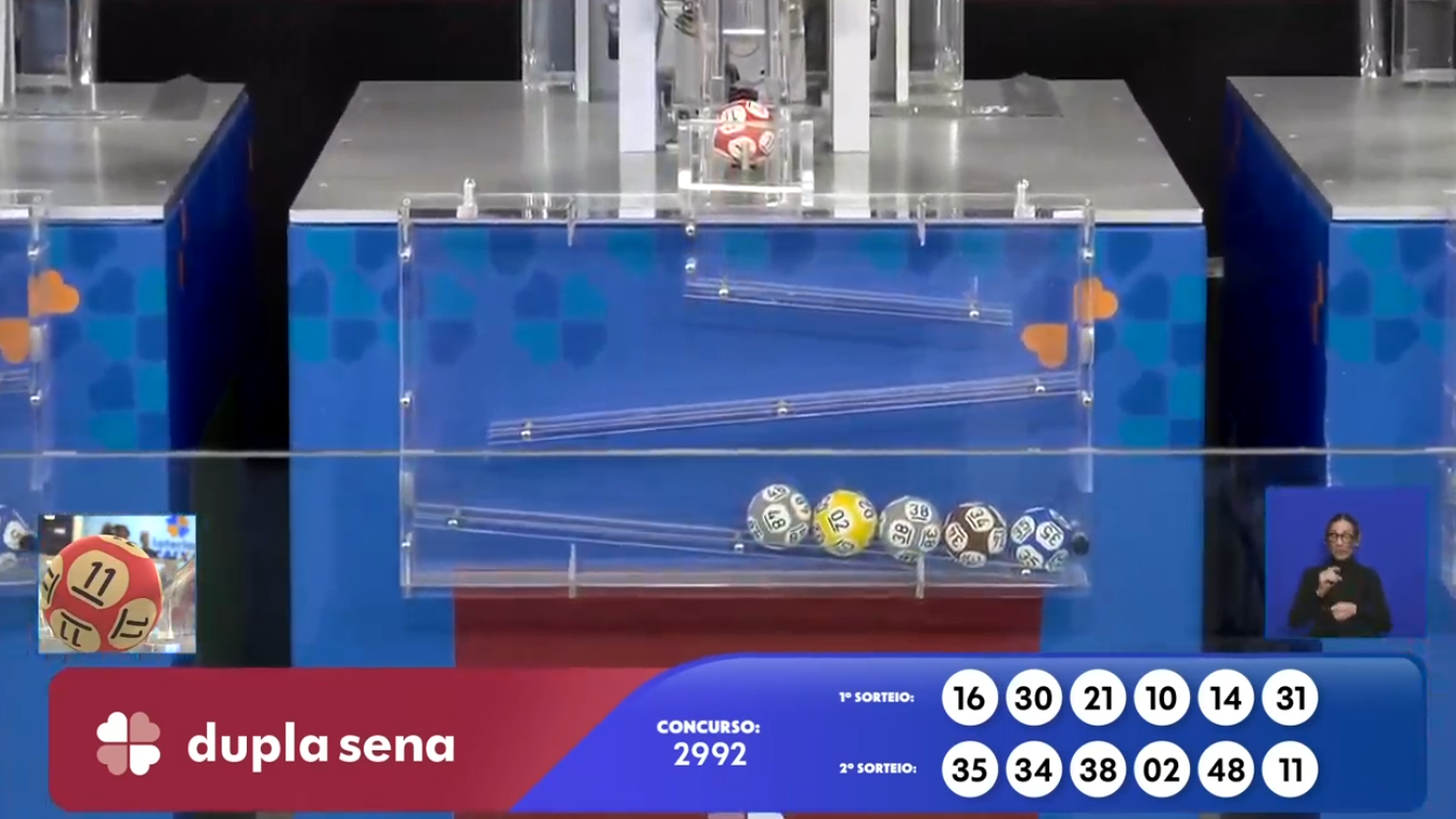 Resultado da Dupla Sena 2992 hoje (05/08/2026): confira os dois sorteios