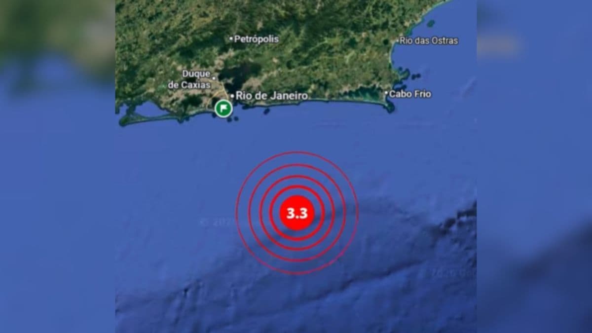 Tremor de 3.3 magnitude é registrado na costa de Maricá