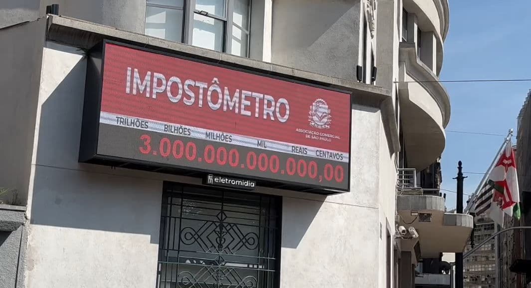Impostômetro de São Paulo alcança R$ 1 trilhão em impostos em 2026