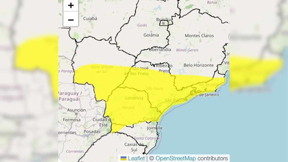 Inmet alerta tempestades e chuvas intensas em sete estados