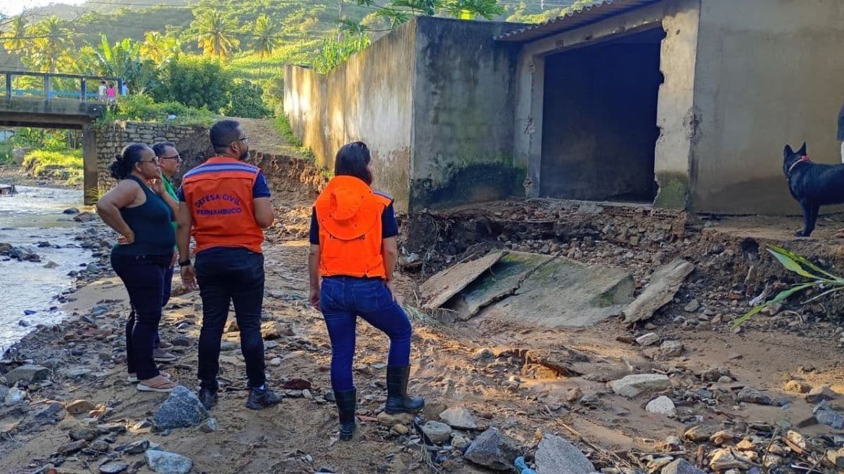 Pernambuco registra 1.643 desalojados devido às chuvas em Goiana