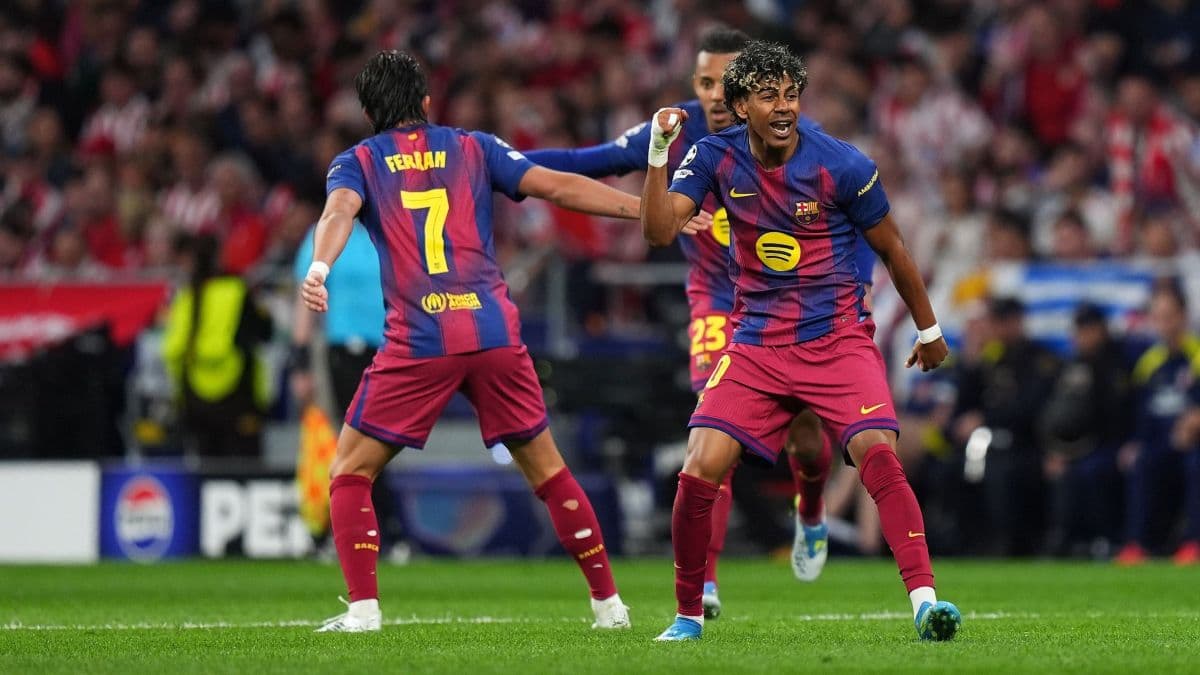 Lamine Yamal abre o placar na vitória do Barcelona sobre o Atlético