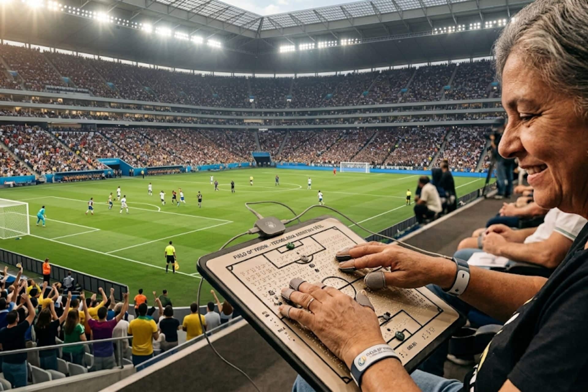 Tecnologia irlandesa transforma experiência do futebol para deficientes visuais