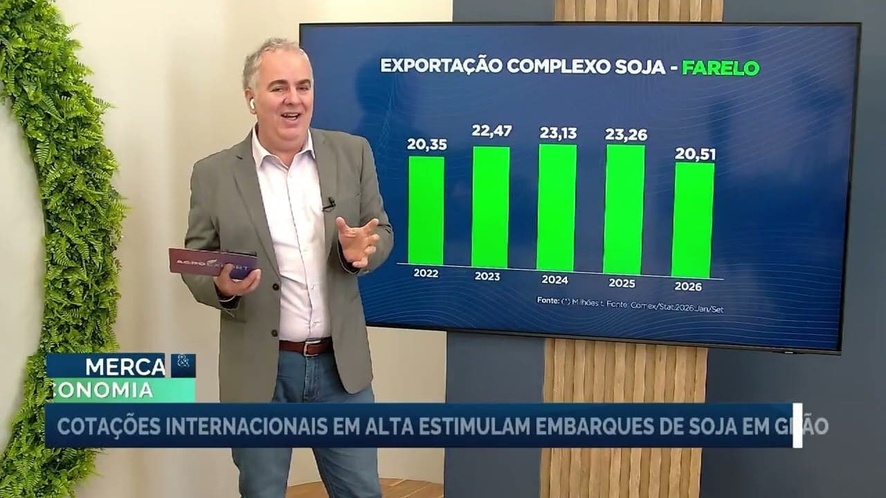 Brasil deve registrar recordes nas exportações de soja até 2026