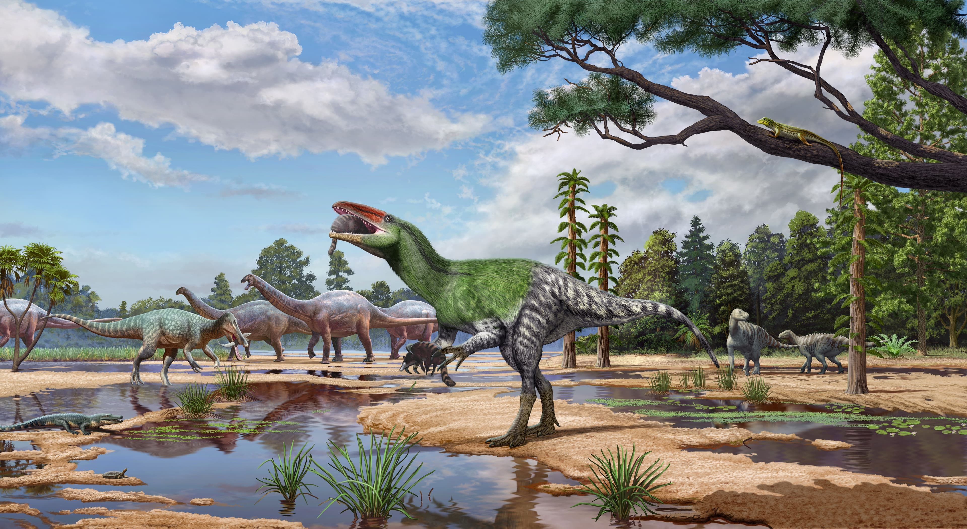 Fóssil de dinossauro predador é revelado após quase um século guardado