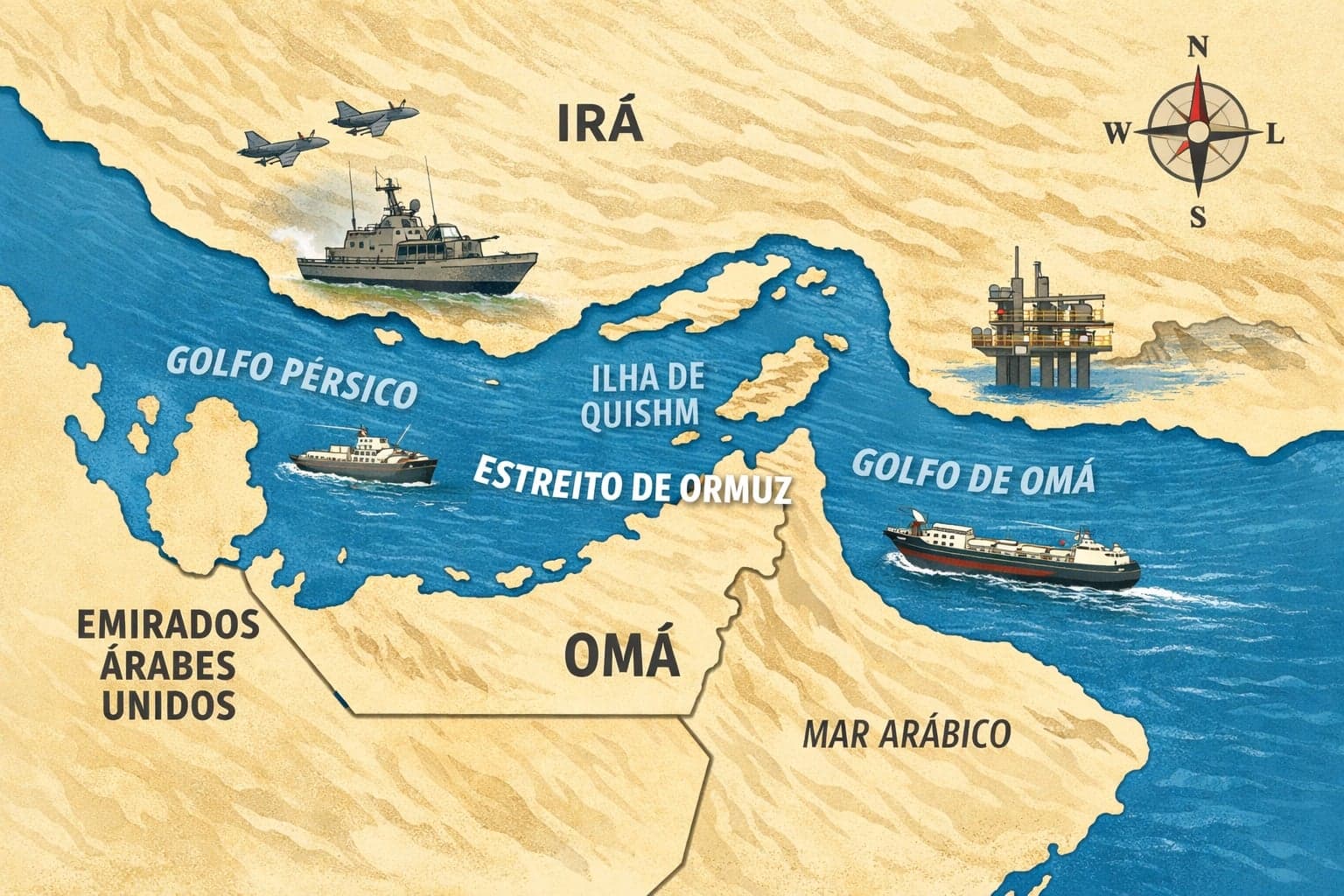 Irã libera trânsito de navios no Estreito de Ormuz durante trégua