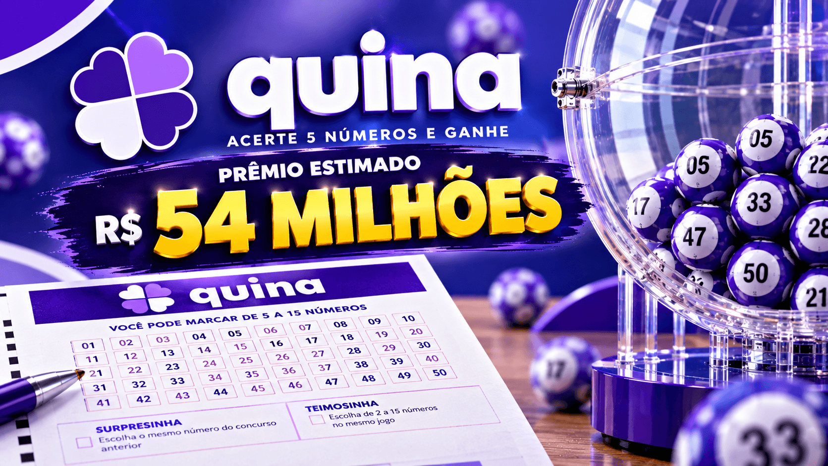 Resultado da Quina 7148: veja os números sorteados hoje, 21/10, e o prêmio de R$ 55 milhões