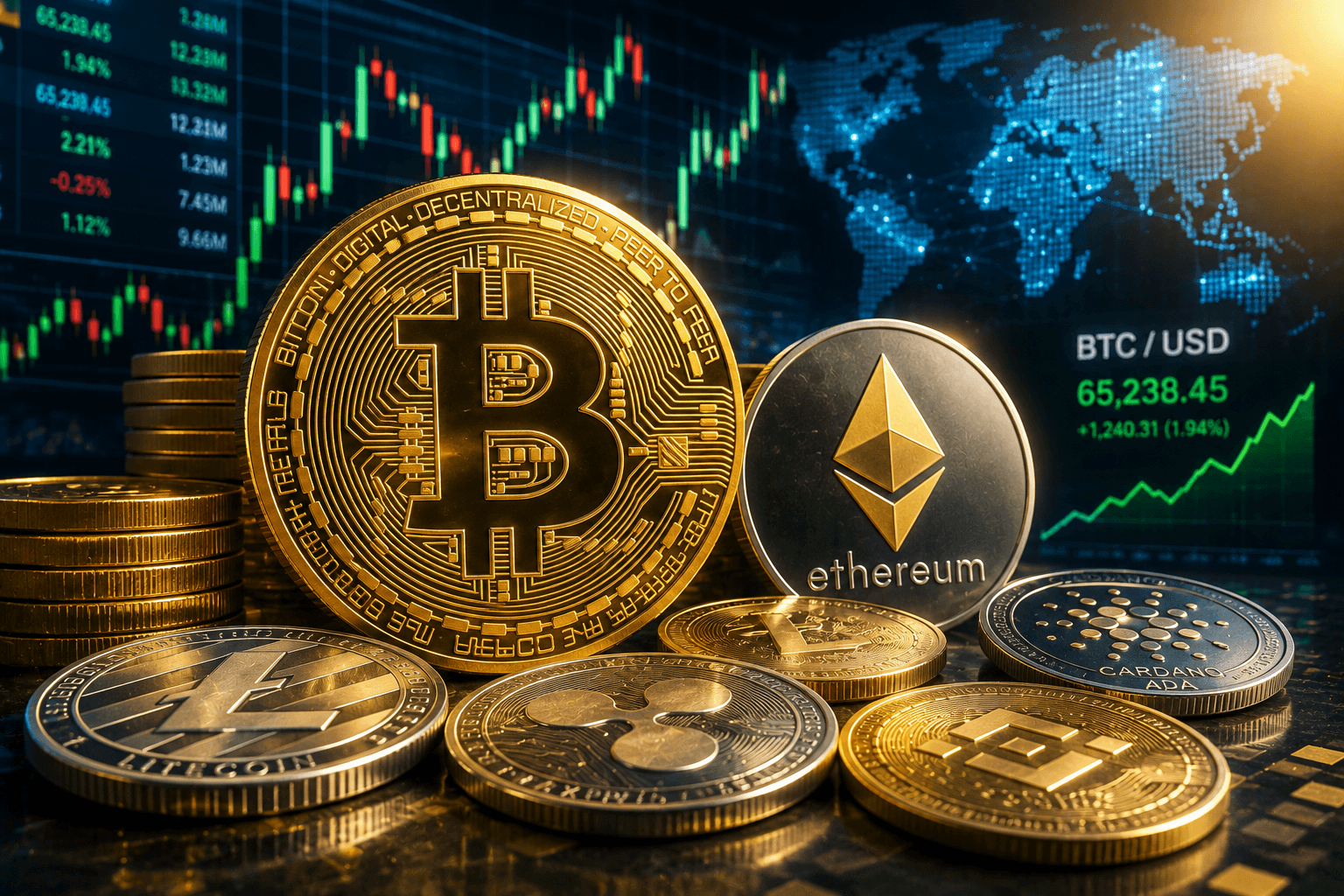Bitcoin hoje: BTC segura os US$ 64 mil enquanto baleias e ETFs acumulam; mercado prepara próximo movimento