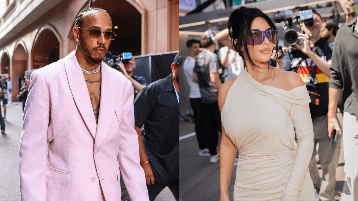 Kim Kardashian brilha no GP de Mônaco para apoiar Lewis Hamilton