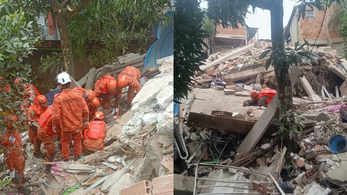 Desabamento em Niterói deixa mulher e adolescente feridos