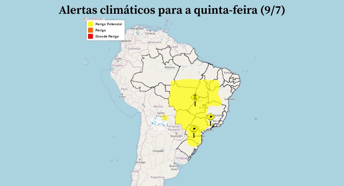 Clima no Brasil: Sol e baixa umidade em grande parte do país