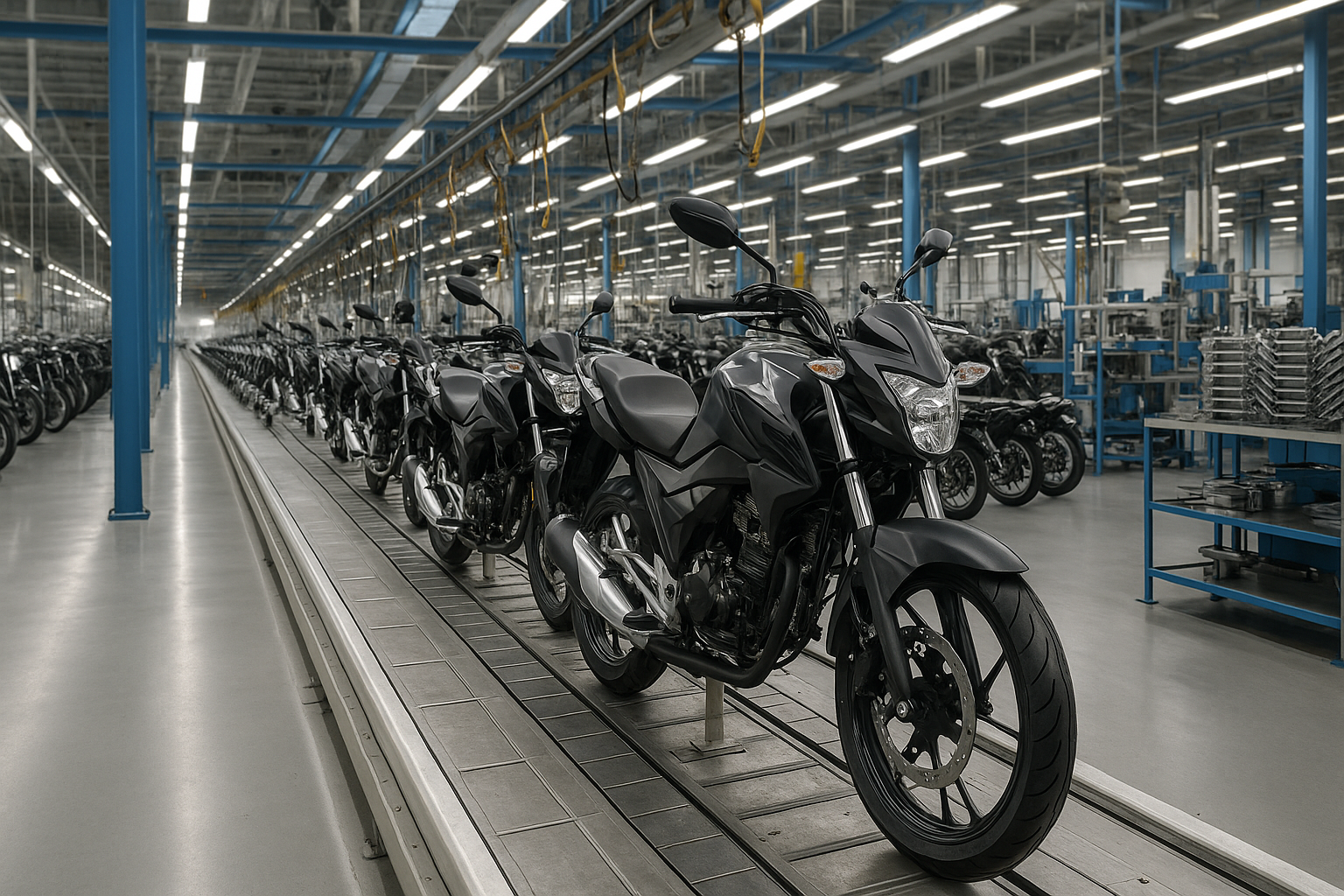 Produção de motocicletas cresce 6,4% no Brasil em abril de 2026
