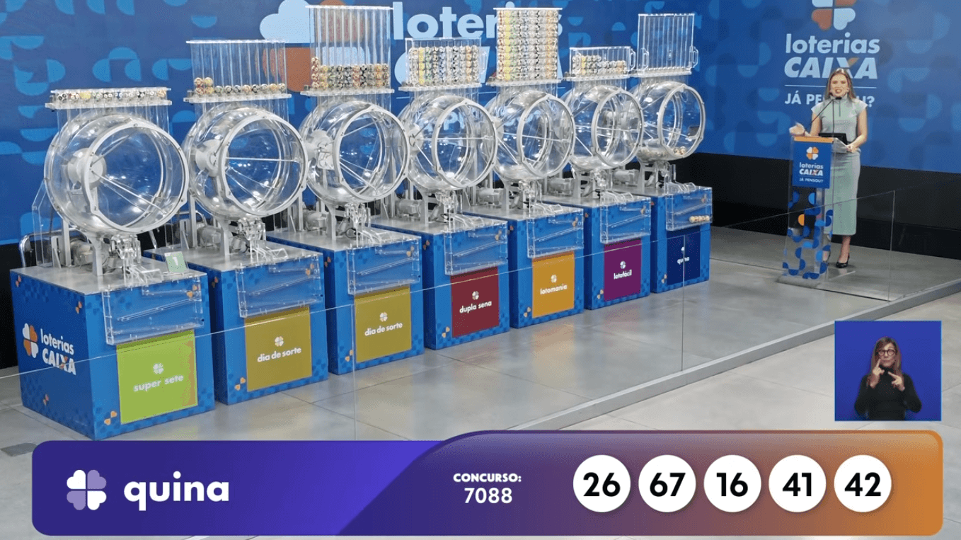 Resultado da Quina 7088 hoje: confira os números sorteados nesta segunda-feira (10)