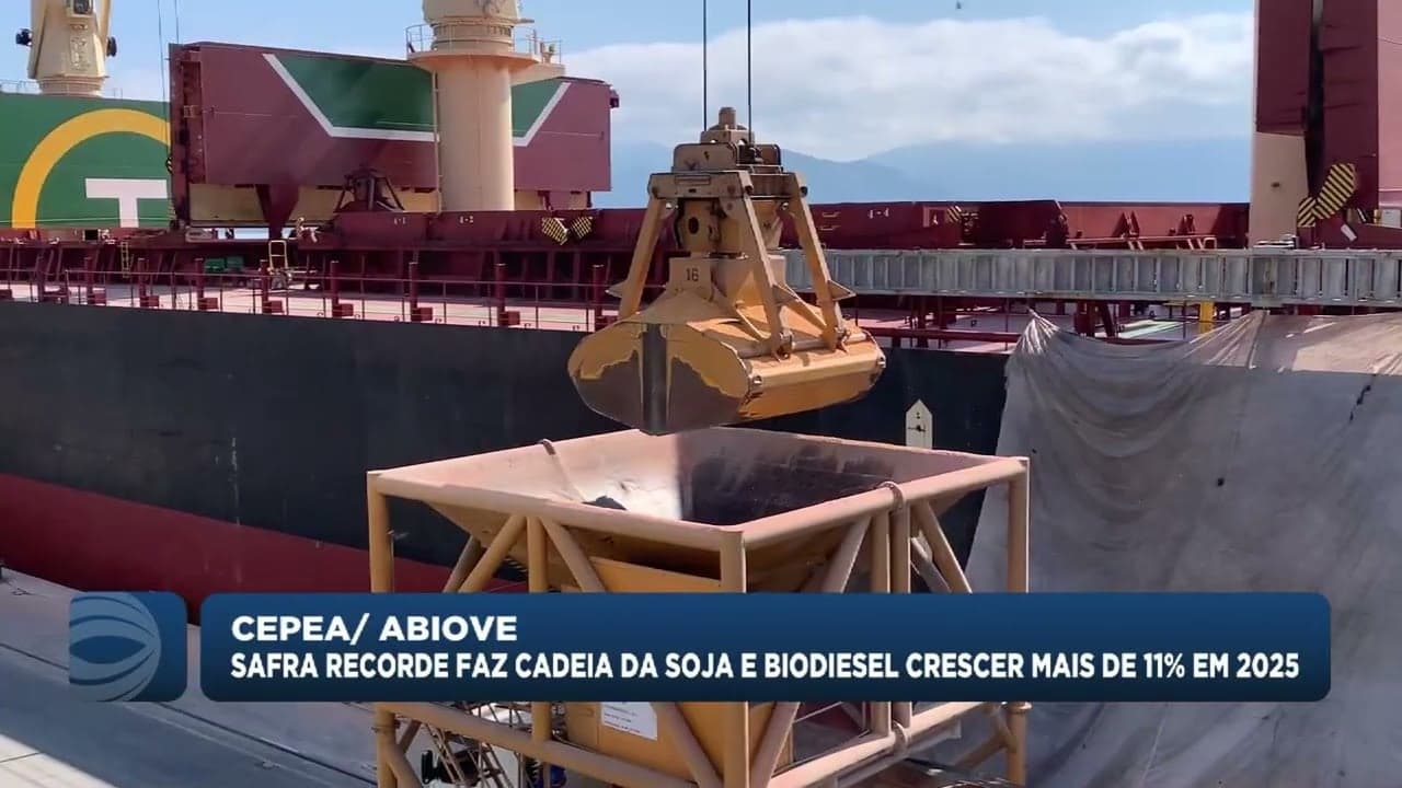 Crescimento do PIB da soja e biodiesel chega a 11% em 2025