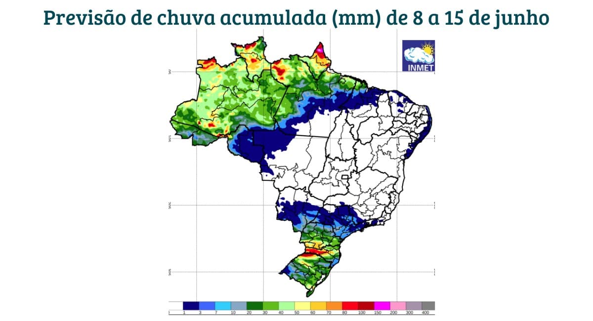 Previsão do Tempo: chuva forte na Região Norte e geadas no Sul