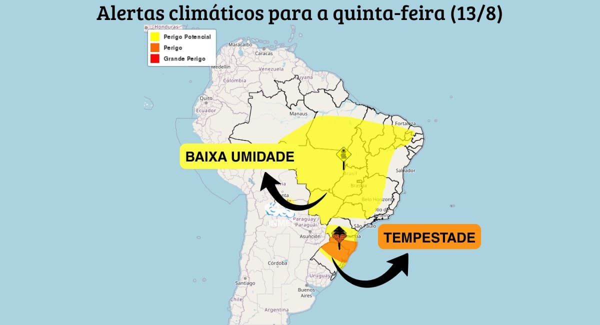 Calor intenso e umidade baixa dominam o Brasil nesta quinta-feira