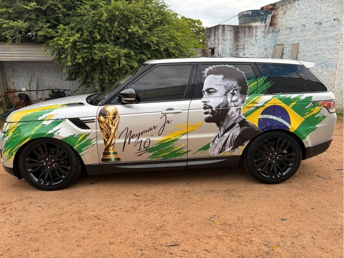 Copa do Mundo: Empresário decora carro com Neymar, mas atenção é necessária
