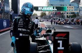 F1: Russell conquista pole no GP do Azerbaijão; Bortoleto parte em 17º