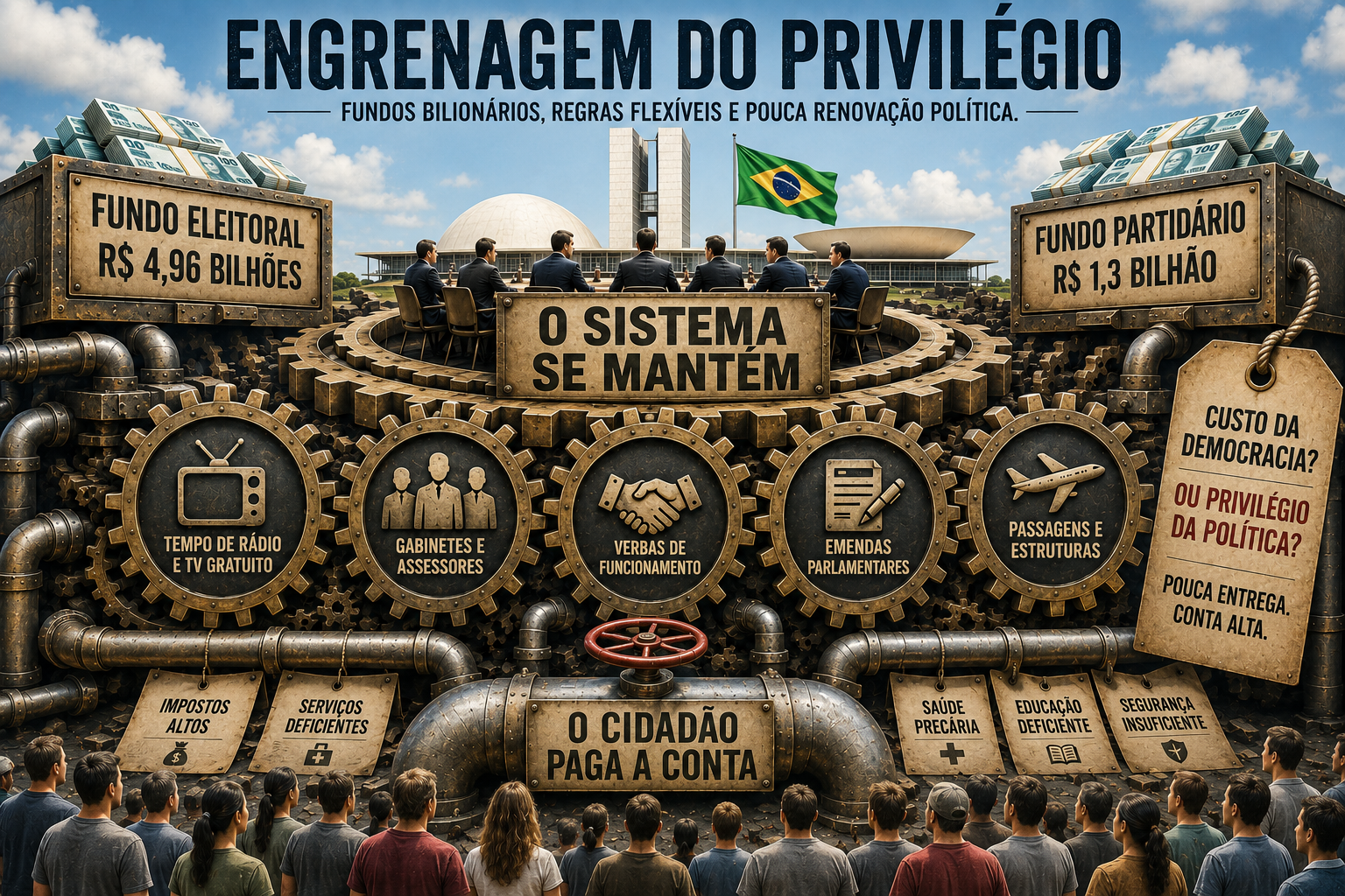 Sistema eleitoral no Brasil favorece partidos consolidados