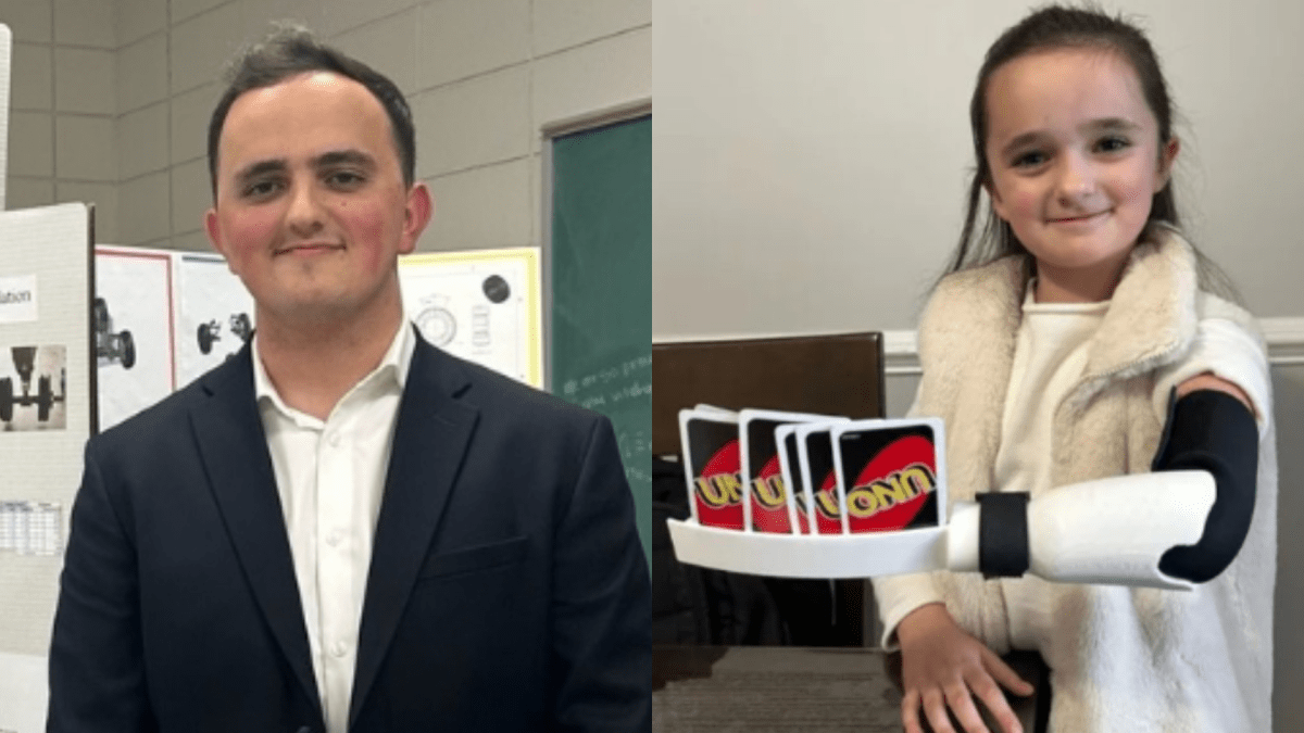 Braço protético 3D transforma rotina de criança com deficiência
