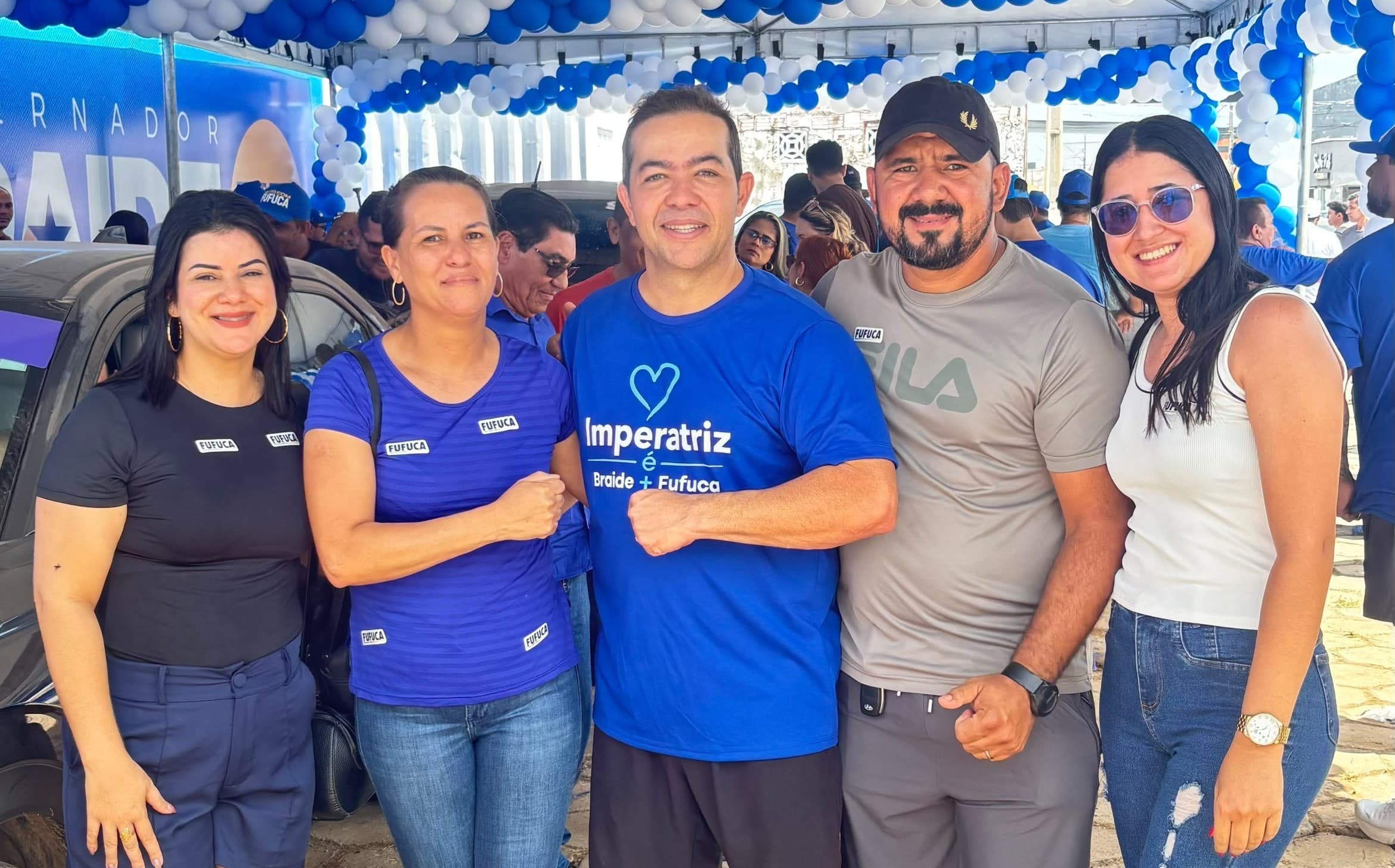 Prefeito de Imperatriz Rildo Amaral participa de adesivaço de André Fufuca; Valquíria Brasil também marca presença