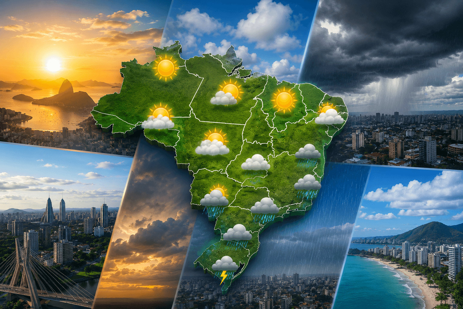 Previsão do tempo hoje: veja como fica o clima nas capitais do Brasil nesta terça-feira (11)