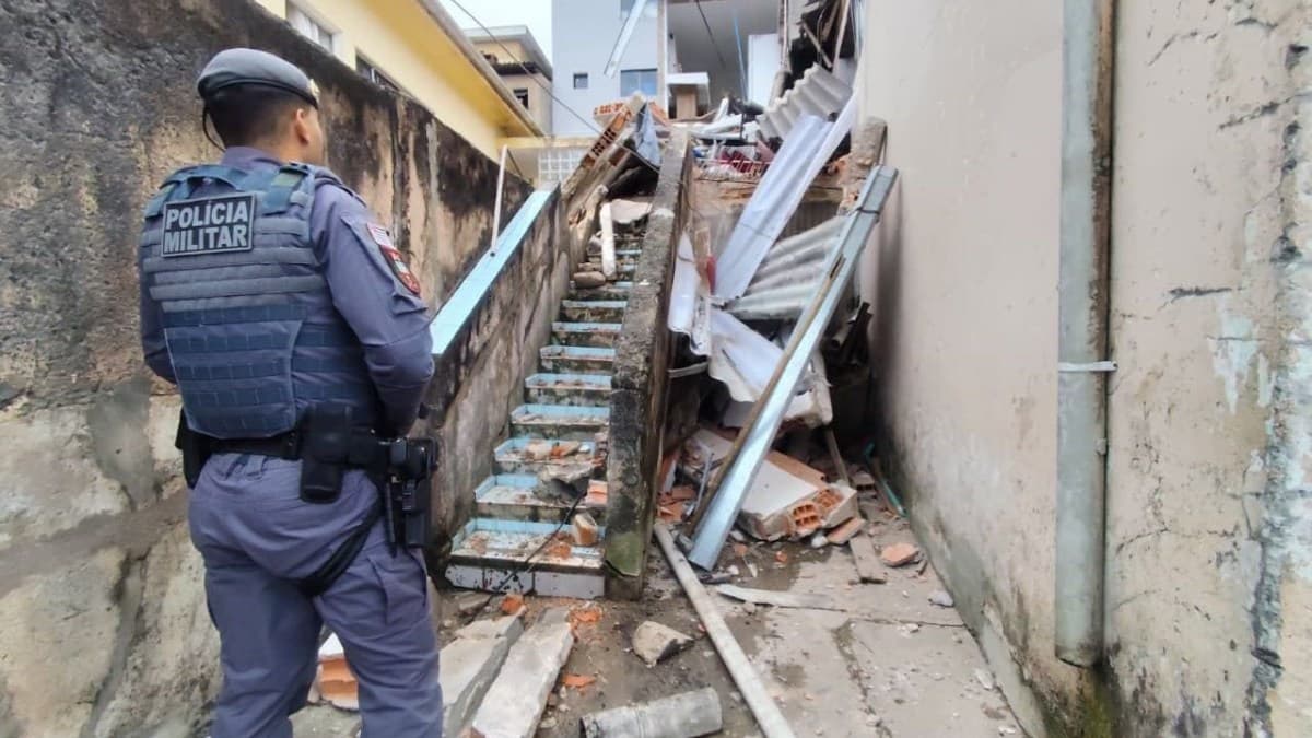 Desabamento em Santo André deixa uma pessoa ferida