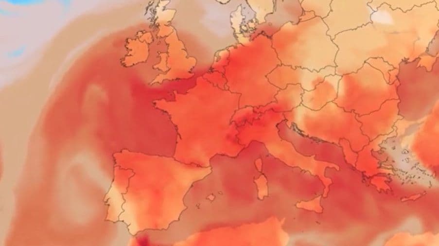 Onda de calor na Europa Ocidental: impacto do bloqueio ômega