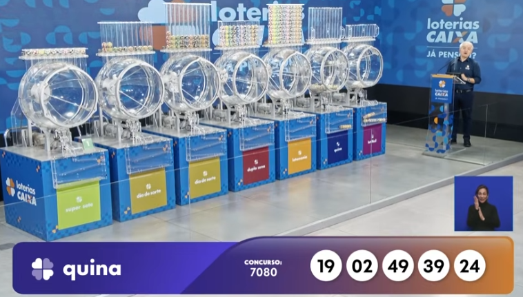 Resultado da Quina 7080 hoje (31/07): confira as cinco dezenas sorteadas