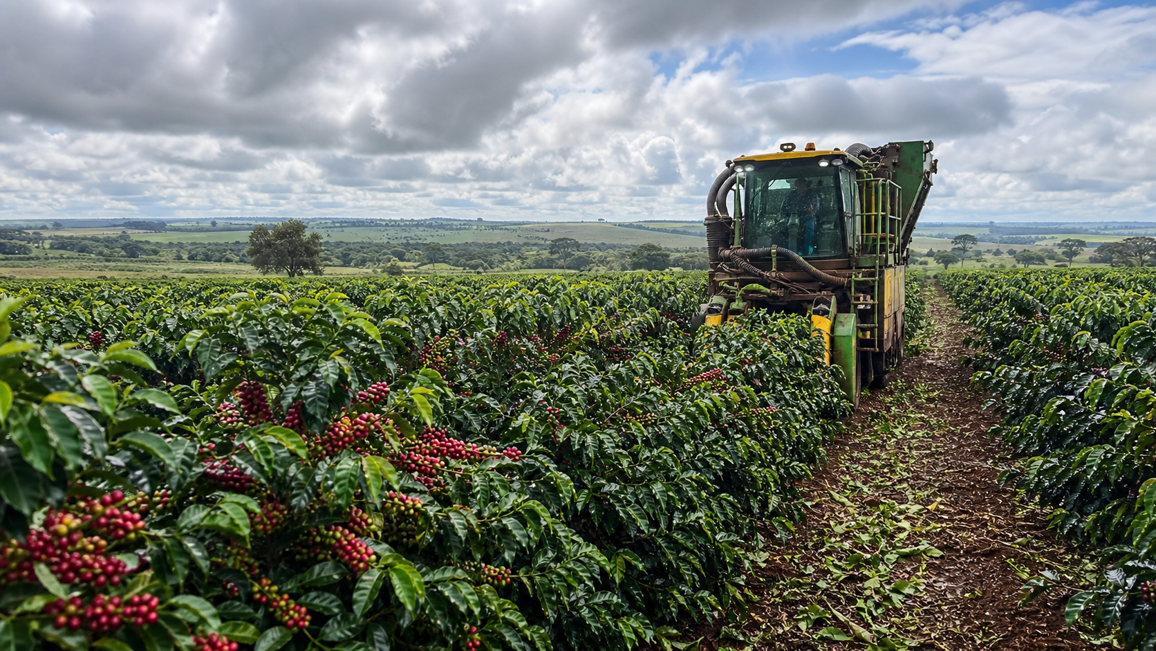 Colheita de café arábica da Expocacer avança, mas ainda está atrasada