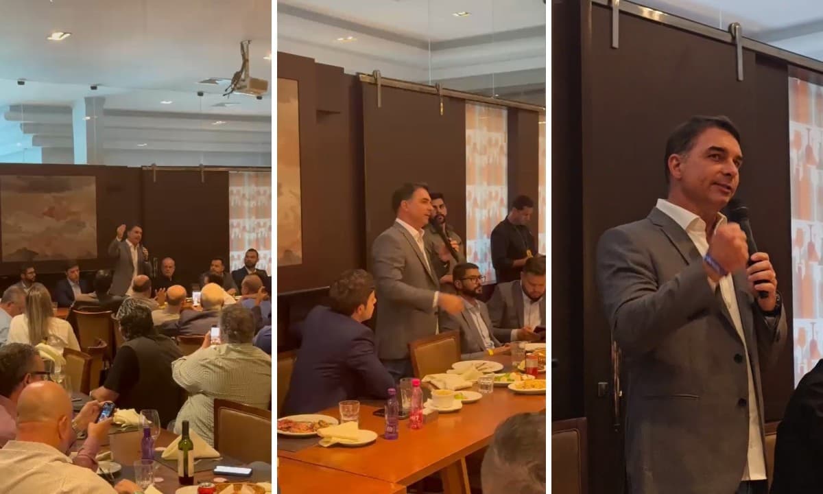 Flávio Bolsonaro critica Judiciário em evento com empresários em SP
