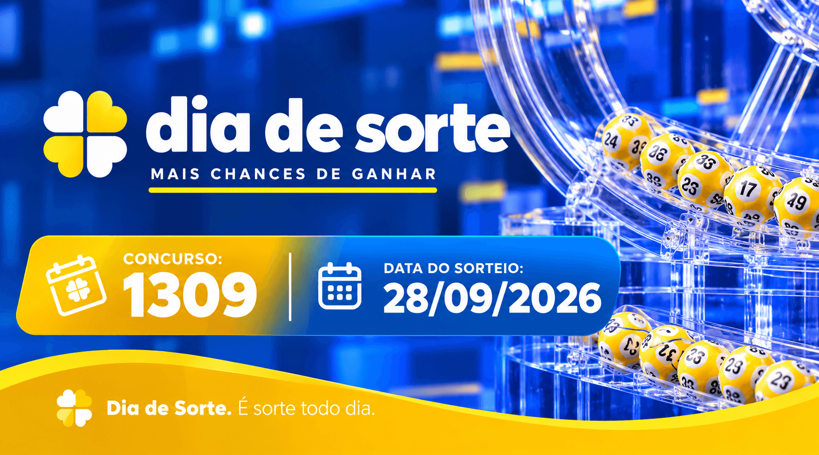 Resultado do Dia de Sorte de hoje: veja os números sorteados no concurso 1309