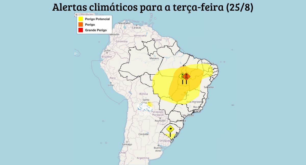 Condições meteorológicas instáveis afetam Centro-Oeste e Sudeste
