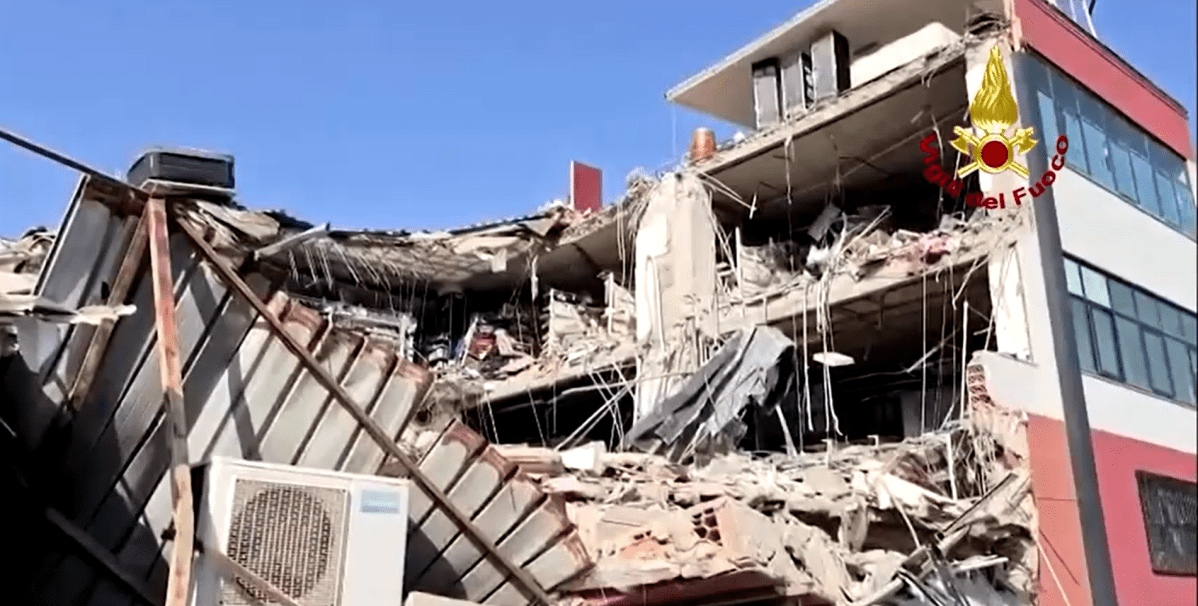 Desabamento em Messina deixa uma vítima e cinco desaparecidos