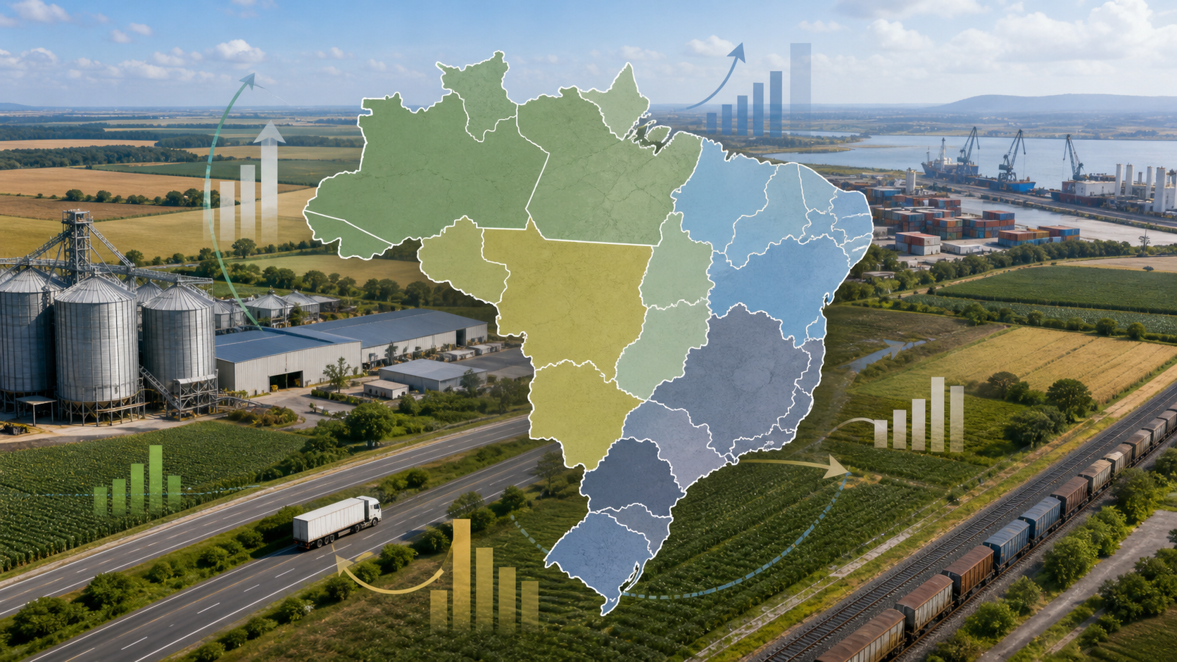 Atividade econômica recua em três regiões até março de 2026