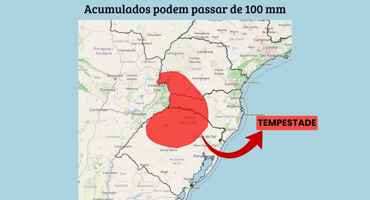 Sul do Brasil em Alerta Vermelho para Tempestades Severas