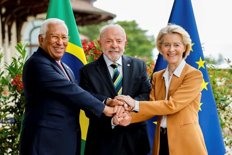 Lula e líderes europeus discutem exportação de carne do Brasil