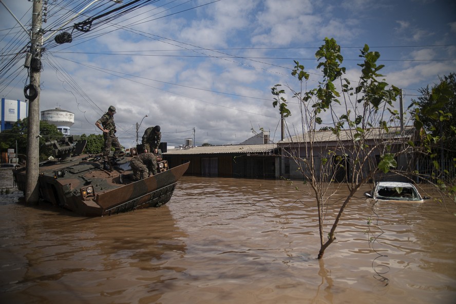 Chuvas intensas atingem o Rio Grande do Sul devido a frentes frias e ciclone